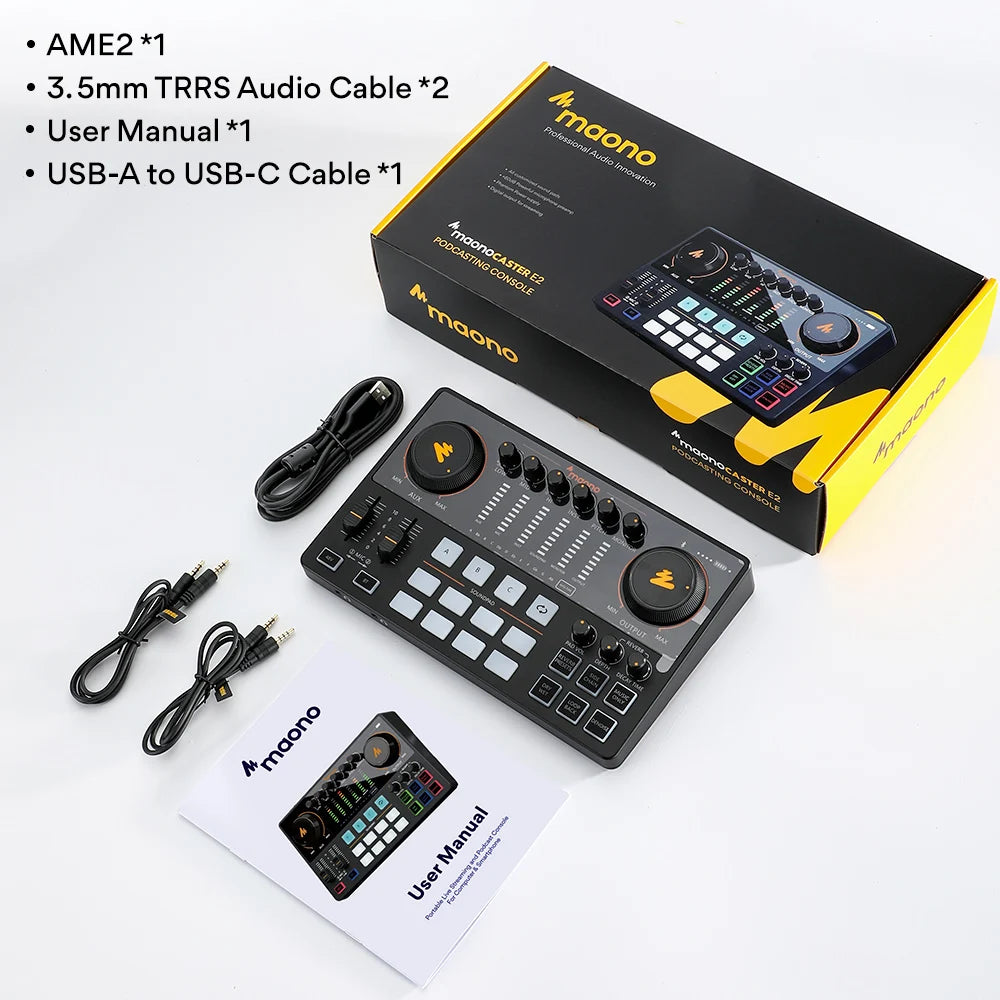 Maono AME2 Portable Audio Interface Mixer