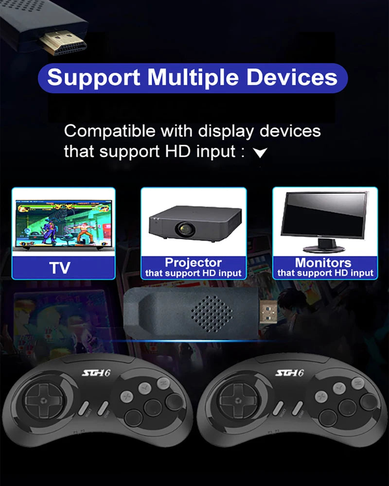 4K Wireless Retro Gaming Console Stick