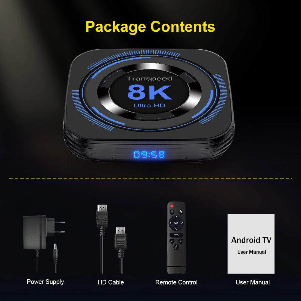 Transpeed Android 12 TV Box 8K